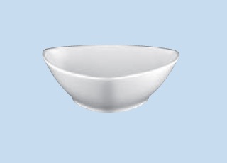 Тарелка глубокая треугольная фарфоровая Sketch 0,32л